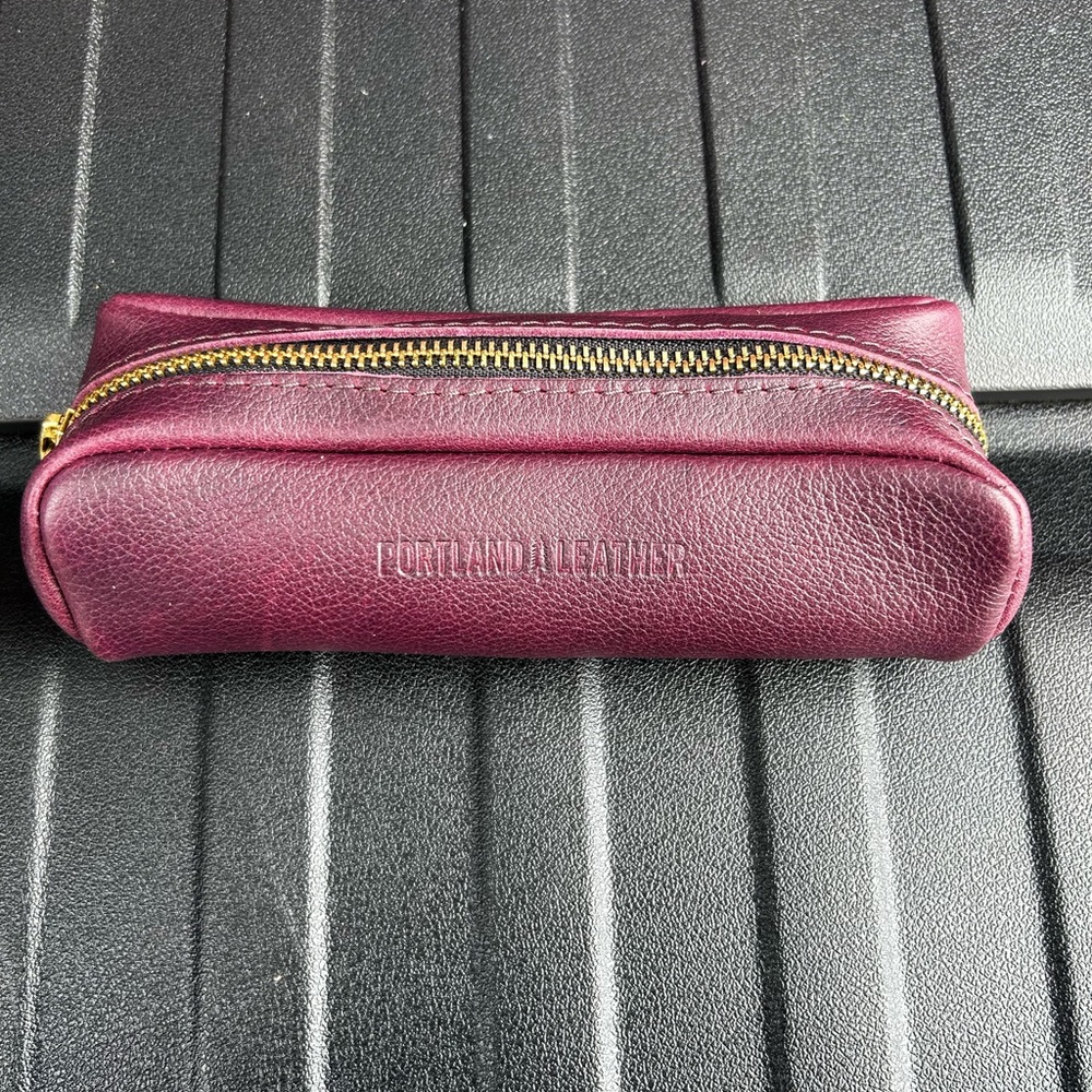 Portland Leather Maroon Pencil Pouch